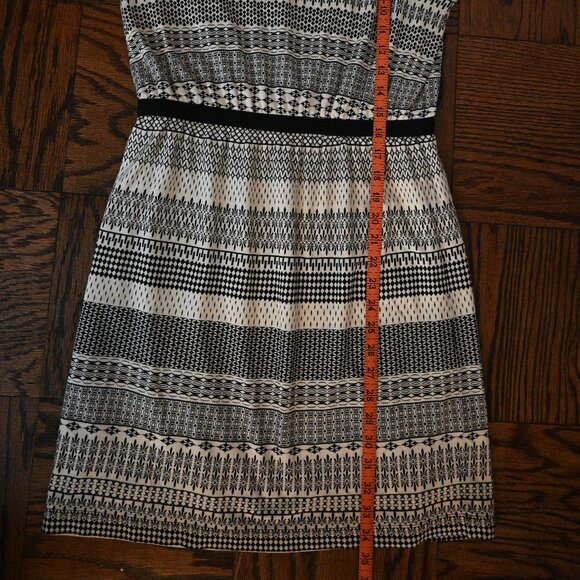 Ann Taylor Loft Geometric Dress – Black & White – Size S - Picture 10 of 12